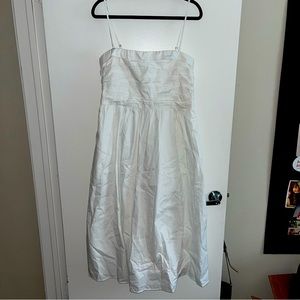 Abercrombie Poplin Strapless Midi Dress